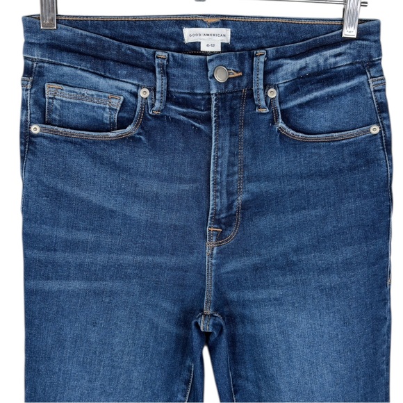 Good American Always Fits Good Legs Straight Jeans sz 6-12 * Indigo Wash - Picture 3 of 9